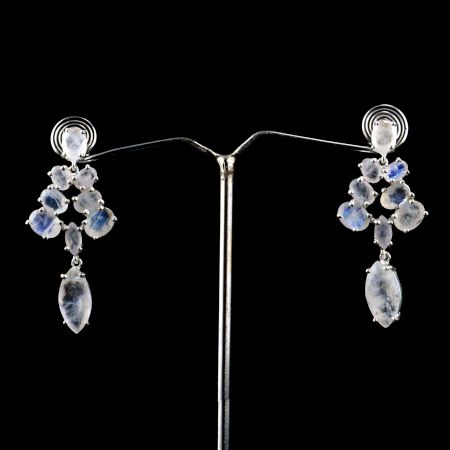 Natural Moonstone Dangle earring, 925 Sterling earring, Gift jewelry for women